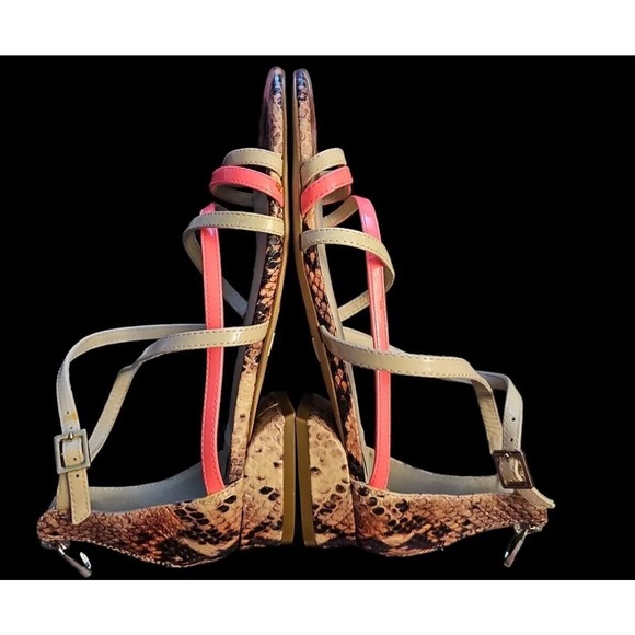 Louise et Cie Strappy Sandals Women Sz6 Cute Neon Toes! A5 - Picture 2 of 7